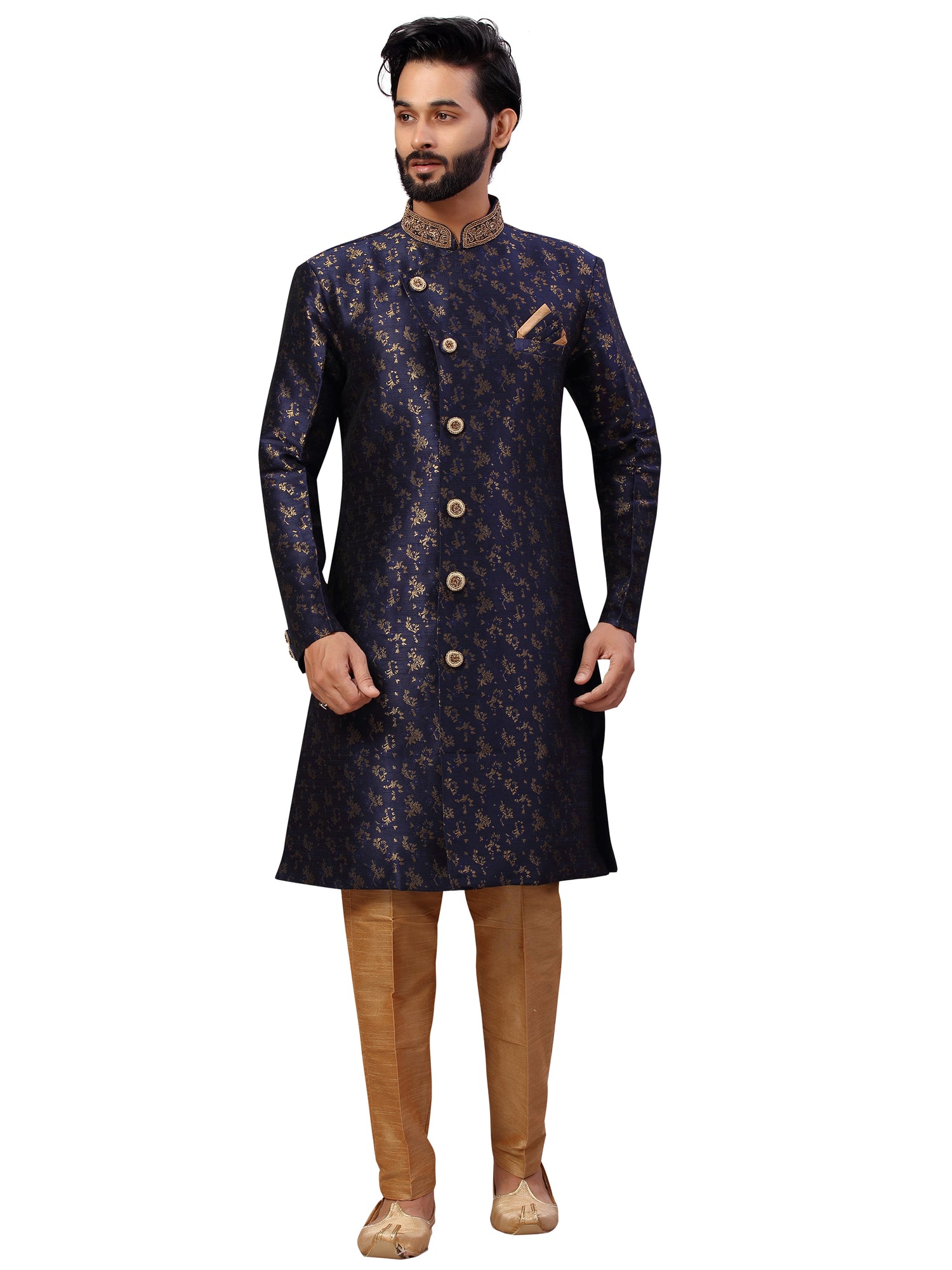 Brocade Embroidered Kurta Payjama - Roop Darshan