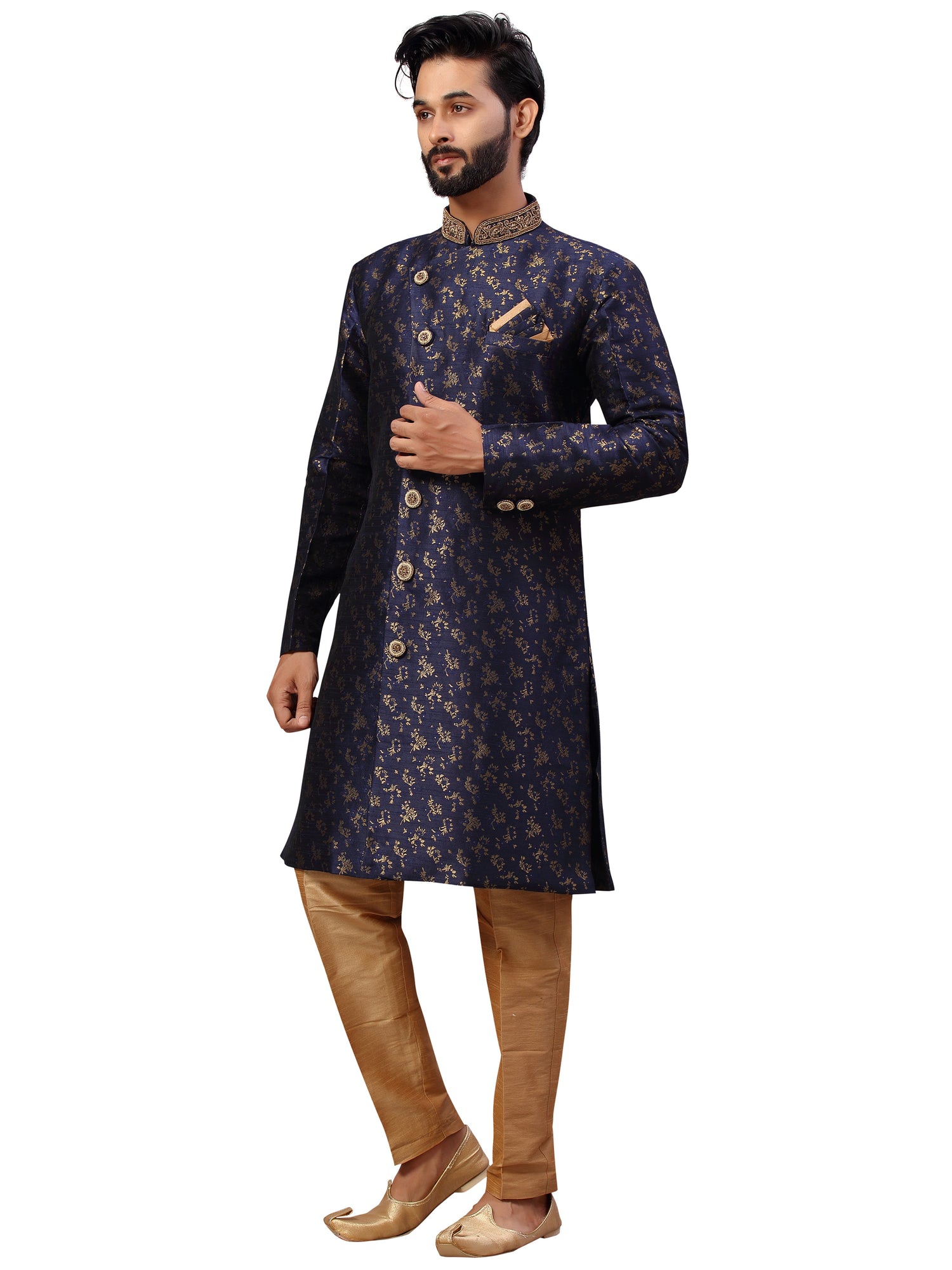 Brocade Embroidered Kurta Payjama - Roop Darshan