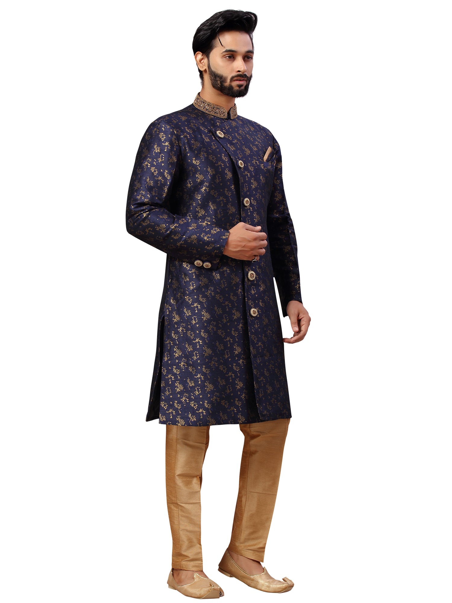 Brocade Embroidered Kurta Payjama - Roop Darshan