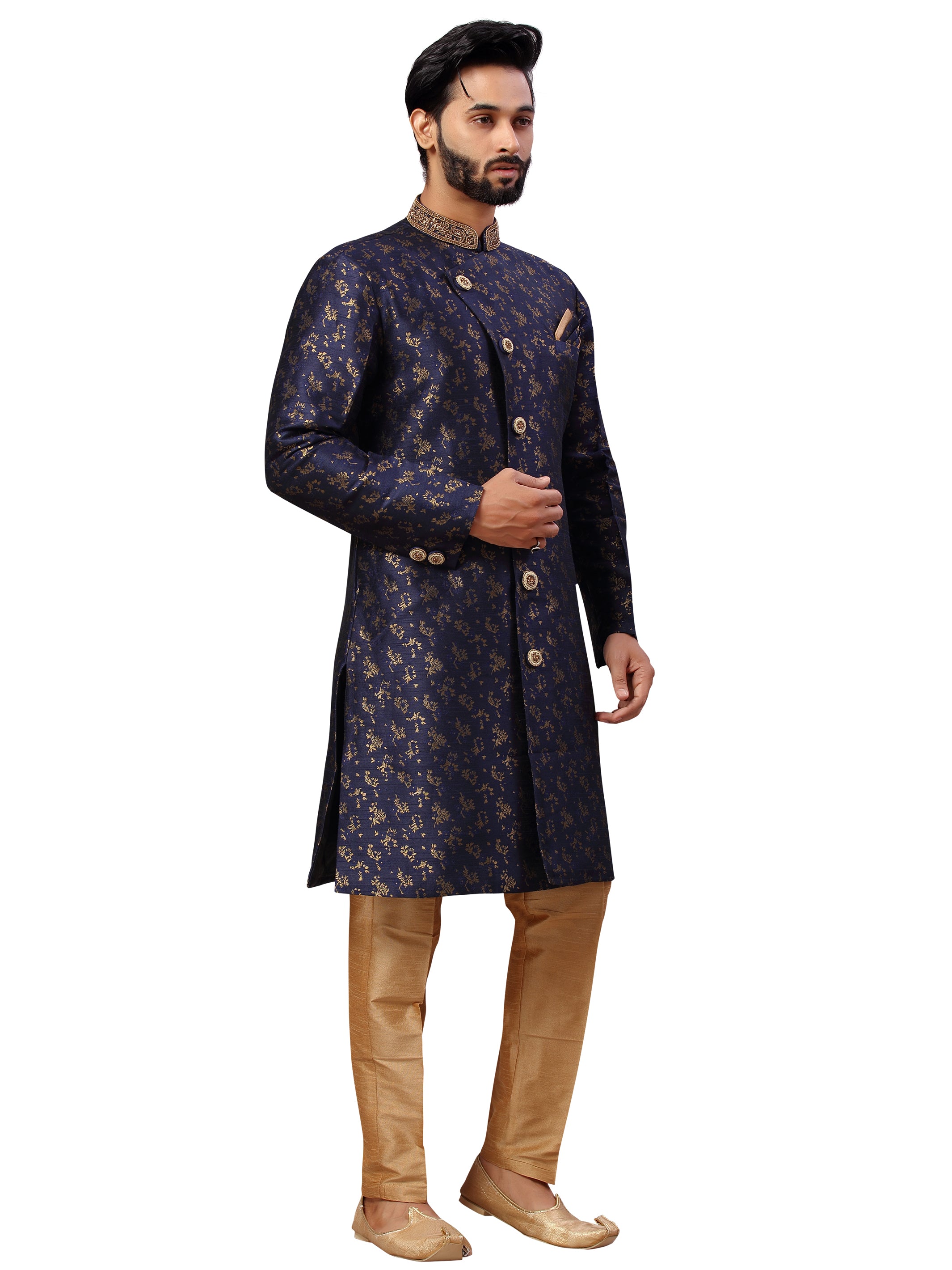 Brocade Embroidered Kurta Payjama - Roop Darshan