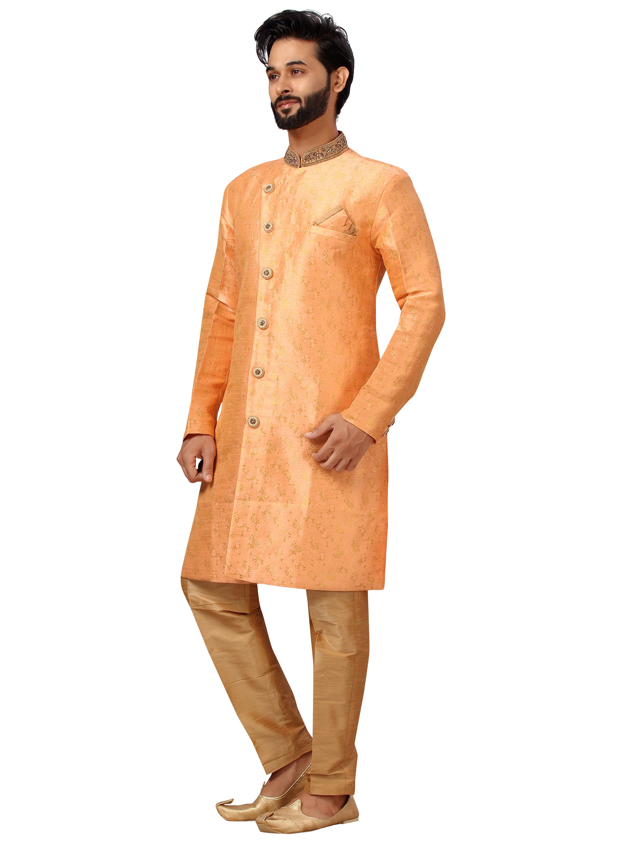 Brocade Embroidered Kurta Payjama - Roop Darshan